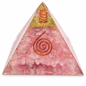 Rozenkwarts Orgonite piramide