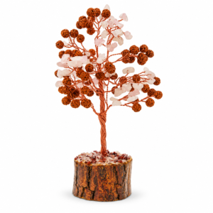 Edelsteenboom Rozenkwarts & Rudraksha