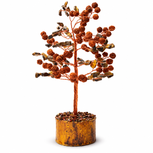 Edelsteenboom Tijgeroog & Rudraksha