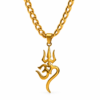 Trishul & Ohm hanger met Ketting (58cm)