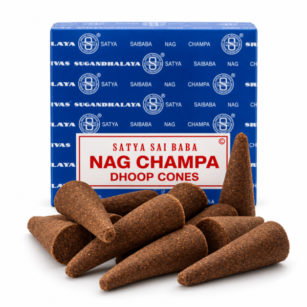 Wierookkegels Nag Champa (12 stuks)