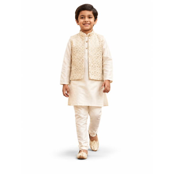 Kurta Set met Nehru Jacket